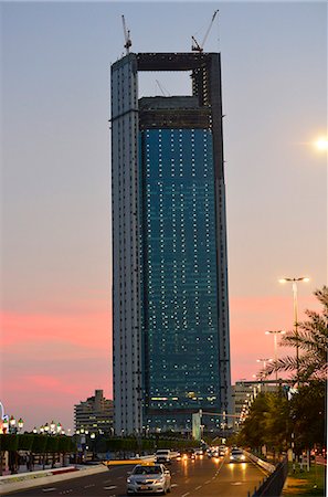 skyscraper - United Arab Emirates, Abu Dhabi, skyscraper Stock Photo - Rights-Managed, Code: 877-08897888
