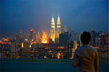 South-East Asia, Malaysia, Kuala Lumpur, the financial center and the Petronas towers Photographie de stock - Rights-Managed, Code: 877-08897921