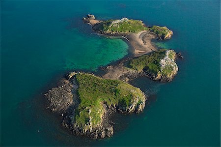simsearch:877-08898093,k - France, Brittany, Cotes-d'Armor, small island, group of isles in Port Blanc, aerial view Stock Photo - Rights-Managed, Code: 877-08898042