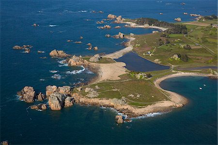 simsearch:877-08898093,k - France, Brittany, Cotes-d'Armor, Plougrescant, the tip of the castle, Pors-Hir, aerial view Stock Photo - Rights-Managed, Code: 877-08898085