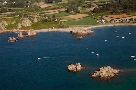 simsearch:877-08898093,k - France, Brittany, Cotes-d'Armor, Plougrescant, the tip of the castle, Pors-Scaff, aerial view Stock Photo - Rights-Managed, Code: 877-08898092