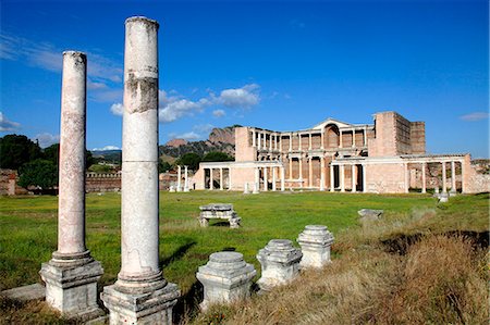 simsearch:877-08897943,k - Turkey, province of Manisa (east of Izmir), Sardes (Sart or Sardis), gymnasium site, thermal complex, imperial hall or marble court Stock Photo - Rights-Managed, Code: 877-08898161