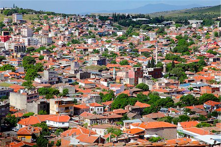 simsearch:877-08128672,k - Turkey, province of Izmir, Pergame (Bergama) the city seen from the Acropolis Stock Photo - Rights-Managed, Code: 877-08898196