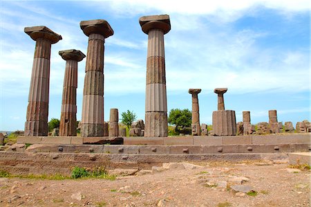 simsearch:877-08898159,k - Turkey, province of Canakkale, Behramkale, Assos site (Greek city of Troad), Acropolis, Athena temple Foto de stock - Direito Controlado, Número: 877-08898199