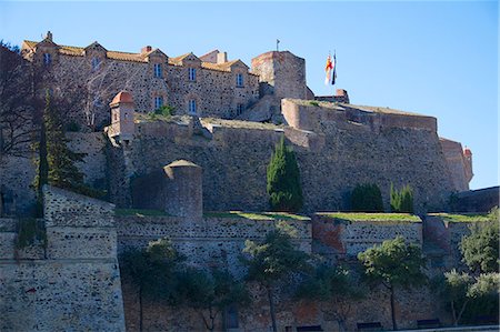 France, Southern France, Pyrenees Orientales, Collioure, the castle Stockbilder - Lizenzpflichtiges, Bildnummer: 877-08898258