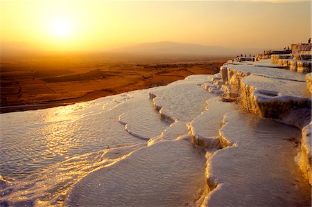 simsearch:877-08898182,k - Turkey, province of Denizli, Pamukkale, natural limestone pools (Unesco world heritage), sunset Stock Photo - Rights-Managed, Code: 877-08898367