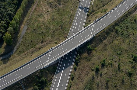 simsearch:877-08898244,k - France, Burgundy, Aerial view of an interchange on the A19 (highway) near Courtenay, France Stock Photo - Rights-Managed, Code: 877-08898554