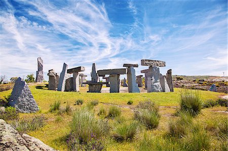 Spain, Los Santos, Hanging stone monument Fotografie stock - Rights-Managed, Codice: 877-08898615