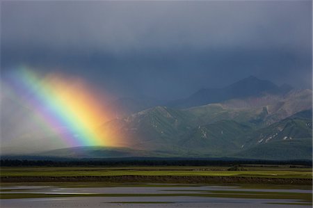 Rainbow over the steppe, Mongolia Photographie de stock - Rights-Managed, Code: 878-07442658
