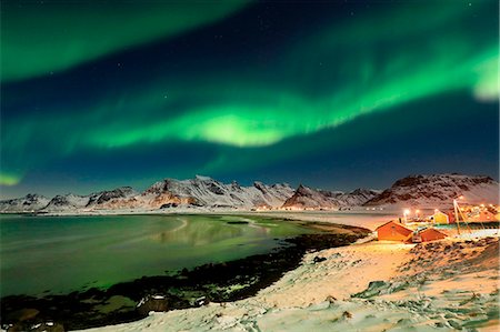 Sandbotnen beach, Lofoten islands, Norway Photographie de stock - Rights-Managed, Code: 879-09020966