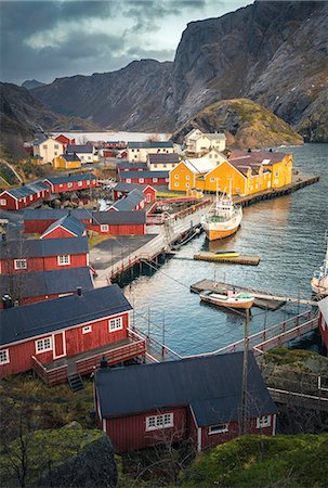 simsearch:879-09034498,k - Nusfjord village, Lofoten Island, Norway Photographie de stock - Rights-Managed, Code: 879-09034502