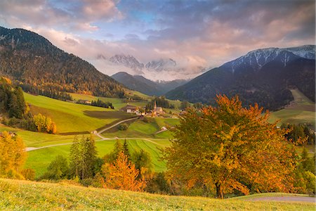 st magdalena - St. Magdalena, Funes, province of Bolzano, Trentino alto Adige, Italy Stock Photo - Rights-Managed, Code: 879-09034527