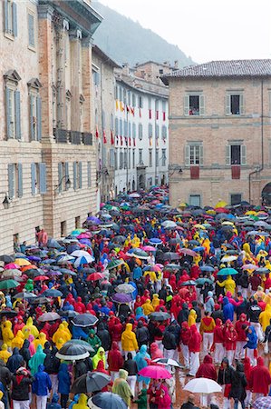 Europe,Italy,Umbria,Perugia district,Gubbio. The crowd and the Race of the Candles Stock Photo - Rights-Managed, Code: 879-09032898