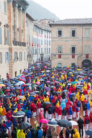 Europe,Italy,Umbria,Perugia district,Gubbio. The crowd and the Race of the Candles Stock Photo - Rights-Managed, Code: 879-09032899