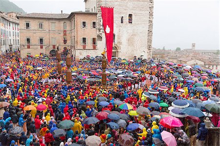 Europe,Italy,Umbria,Perugia district,Gubbio. The crowd and the Race of the Candles Stock Photo - Rights-Managed, Code: 879-09032908