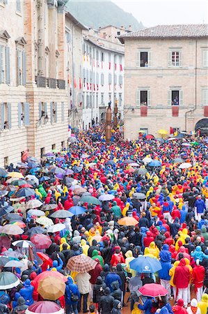 Europe,Italy,Umbria,Perugia district,Gubbio. The crowd and the Race of the Candles Stock Photo - Rights-Managed, Code: 879-09032917