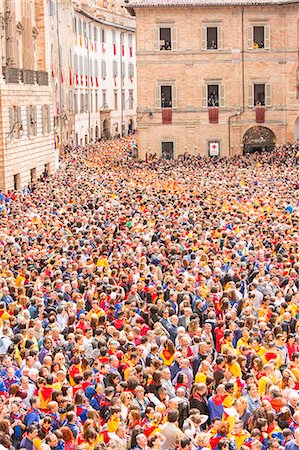 Europe,Italy,Umbria,Perugia district,Gubbio. The crowd and the Race of the Candles Stock Photo - Rights-Managed, Code: 879-09032920