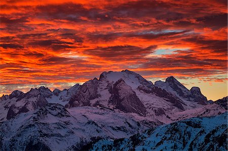 Marmolada, Dolomites, Belluno, Veneto, Italy. Photographie de stock - Rights-Managed, Code: 879-09033038