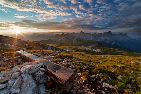 Sciliar-Schlern, Dolomites, South Tyrol, Italy. Fotografie stock - Rights-Managed, Codice: 879-09033043