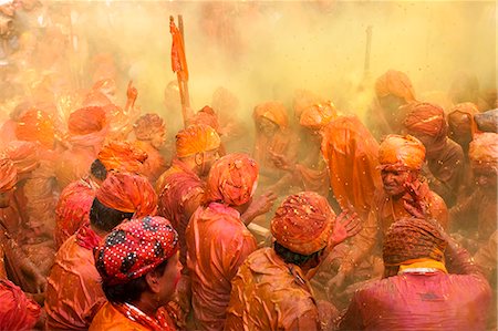 simsearch:400-08833647,k - Asia, India, Uttar Pradesh, Nandgaon, Holi festival of Colors Photographie de stock - Rights-Managed, Code: 879-09033228