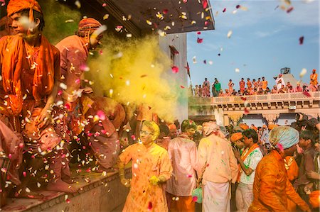 simsearch:400-08833647,k - Asia, India, Uttar Pradesh, Nandgaon, Holi festival of Colors Photographie de stock - Rights-Managed, Code: 879-09033229