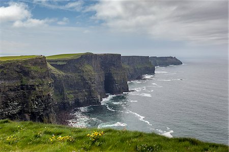 simsearch:879-09033333,k - Cliffs of Moher, Liscannor, Munster, Co.Clare, Ireland, Europe. Stock Photo - Rights-Managed, Code: 879-09033237