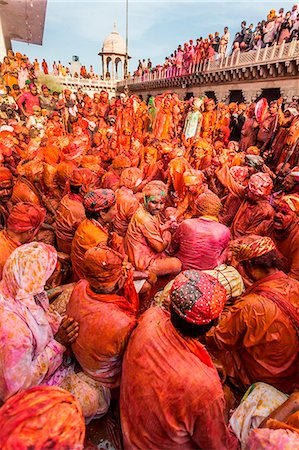 simsearch:400-08833647,k - Asia, India, Uttar Pradesh, Nandgaon, Holi festival of Colors Photographie de stock - Rights-Managed, Code: 879-09033233