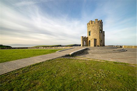 doolin ireland - O'Brien's Tower. Cliffs of Moher, Liscannor, Munster, Co.Clare, Ireland, Europe. Stock Photo - Rights-Managed, Code: 879-09033247