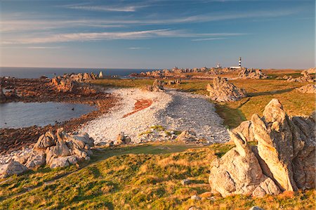 simsearch:879-09033298,k - Ouessant island, Brittany, France. The Creach lighthouse, one of the most powerful lighthouses in the world. Photographie de stock - Rights-Managed, Code: 879-09033431