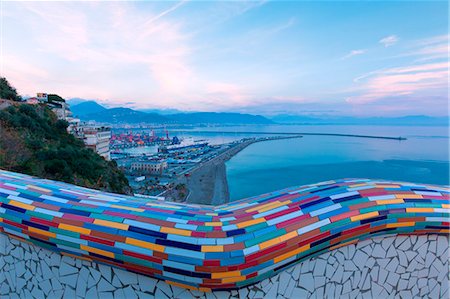 simsearch:879-09020663,k - Europe,Italy,Campania,Salerno. City at sunset Photographie de stock - Rights-Managed, Code: 879-09043296