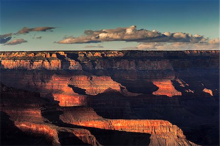 south west - sunset at the Grand Canyon, Arizona, USA Foto de stock - Con derechos protegidos, Código: 879-09043386