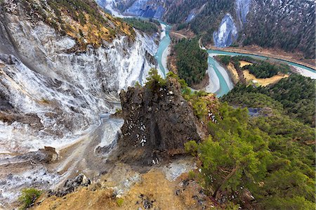 simsearch:841-06447951,k - View of the Rhine from the scenic walkway. Rhein Gorge(Ruinaulta), Flims, Imboden, Graubunden, Switzerland, Europe Stockbilder - Lizenzpflichtiges, Bildnummer: 879-09043390