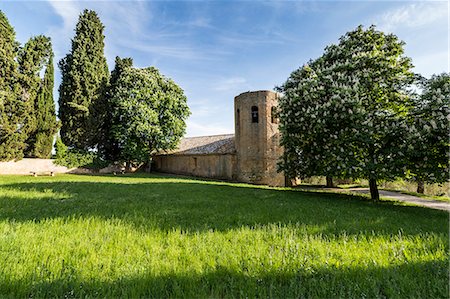 Pieve di Corsignano church. Pienza, Orcia Valley, Siena district, Tuscany, Italy. Foto de stock - Con derechos protegidos, Código: 879-09043426