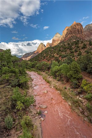 Virgin River after a sudden flash flood. Zion National Park, Hurricane, Washington County, Utah, USA. Stock Photo - Rights-Managed, Code: 879-09043563