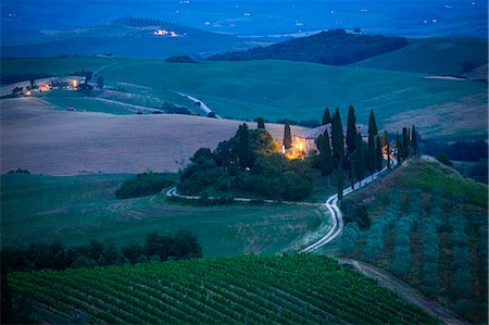 podere belvedere - Val d'Orcia, Tuscany, Italy Foto de stock - Direito Controlado, Número: 879-09043964