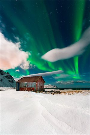 rorbu - Skagsanden beach,Lofoten Islands,Norway Stockbilder - Lizenzpflichtiges, Bildnummer: 879-09043995