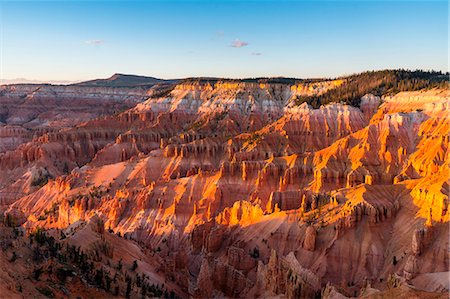 red rocks - Sunset at Cedar Breaks National Monument, Cedar City, Utah, USA Photographie de stock - Rights-Managed, Code: 879-09099920