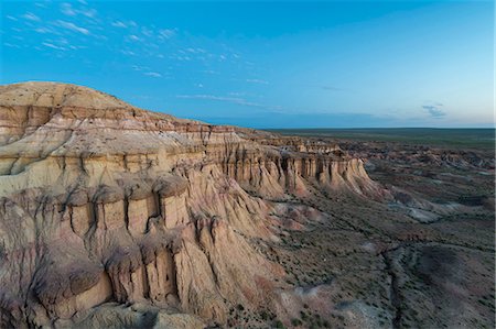 simsearch:879-09100251,k - White stupa sedimentary rock formations at dusk. Ulziit, Middle Gobi province, Mongolia. Stock Photo - Rights-Managed, Code: 879-09100248