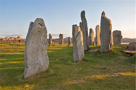 Stone circle erected in the late Neolithic, Callanish,Isle of Lewis, western scotland,United Kingdom Stock Photo - Rights-Managed, Code: 879-09100289