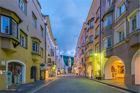 dawn in city - Vipiteno / Sterzing, Bolzano province, South Tyrol, Italy Stock Photo - Rights-Managed, Code: 879-09100565