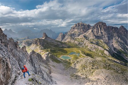 simsearch:879-09191099,k - Sesto / Sexten, province of Bolzano, Dolomites, South Tyrol, Italy. Climber on the via ferrata "De Luca-Innerkofler" to the Mount Paterno Stock Photo - Rights-Managed, Code: 879-09100635