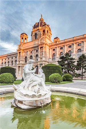 Vienna, Austria, Europe. Tritons and Naiads fountain on the Maria Theresa square with the Natural History Museum in the background Stock Photo - Rights-Managed, Code: 879-09100660