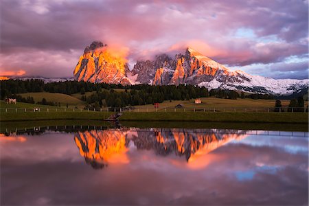 simsearch:879-09190787,k - Alpe di Siusi/Seiser Alm, Dolomites, Kastelruth, South Tyrol, Italy. Photographie de stock - Rights-Managed, Code: 879-09100771