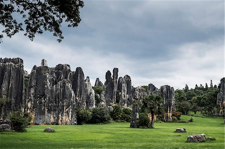 Stone Forest or Shilin, Kunming, Yunnan Province, China, Asia, Asian, East Asia, Far East Stock Photo - Rights-Managed, Code: 879-09100875