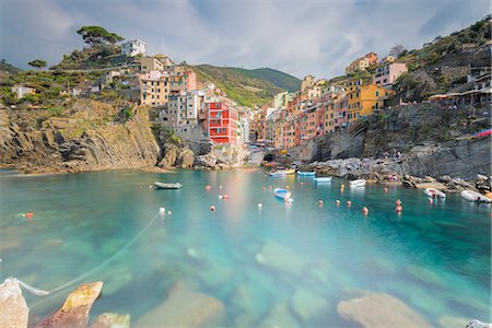 Riomaggiore, province of La spezia, Liguria, Cinque Terre, Italy, Europe Stock Photo - Rights-Managed, Code: 879-09128841