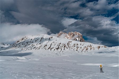 Gran Sasso d'Italia and Campo Imperatore, Campo Imperatore, Teramo province, Abruzzo, Italy, Europe Stock Photo - Rights-Managed, Code: 879-09129049