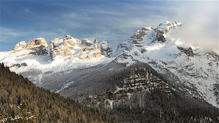 sunset on the Brenta Group, Trento province, Trentino Alto Adige, Italy Foto de stock - Con derechos protegidos, Código: 879-09129076