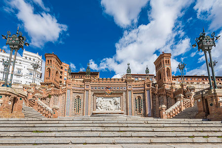 Ovalo Stairway, Teruel, Aragon, Spain, Europe Stockbilder - Lizenzpflichtiges, Bildnummer: 879-09189089