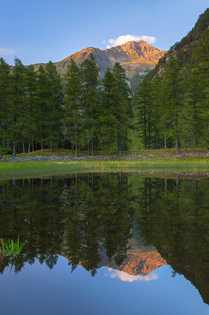 simsearch:879-09189457,k - Groppera piz reflected on Gualdera pond, Campodolcino, Spluga valley, Sondrio province, Lombardy, Italy, Europe Stock Photo - Rights-Managed, Code: 879-09189208