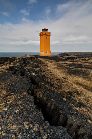 simsearch:879-09189346,k - Svortuloft lighthouse, Vesturland, Western Iceland, Europe Stock Photo - Rights-Managed, Code: 879-09189344